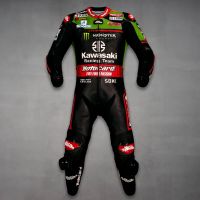 Alex Lowes Full Leather Racing Suit Kawasaki WSBK 2021 front view
